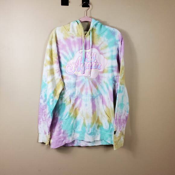 By Samii Ryan Tie-dye Try Again Oversized Sweatshirt Hoodie Size M - Picture 1 of 9